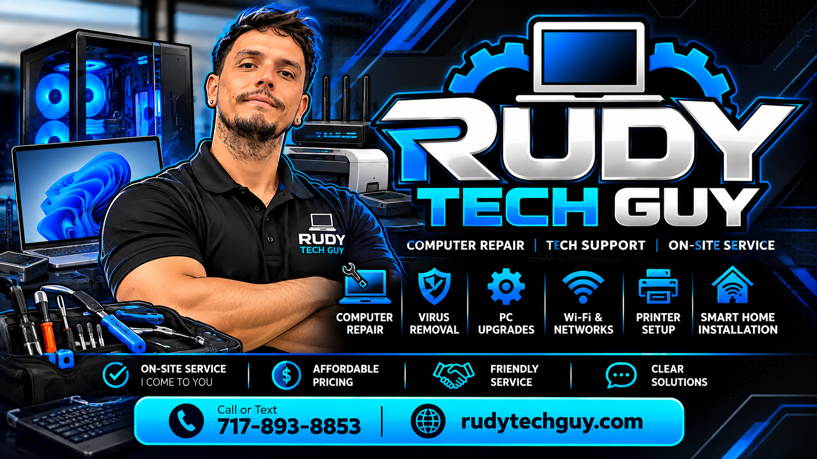 Rudy Tech Guy Miami computer repair and on-site tech support